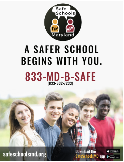 Screen shot of the  "A Safer School Begins with You" 8x10 inch poster